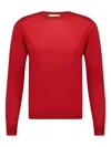 Piacenza Cashmere Crew-neck Wool Sweater In Red