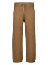 Piacenza Cashmere Drawstring Straight Trousers In Brown