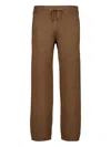 Piacenza Cashmere Drawstring Trousers In Brown