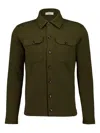 Piacenza Cashmere Front Pocket Button-up Shirt In Green