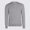 Piacenza Cashmere Grey Cashmere And Silk Blend Sweater In Gray