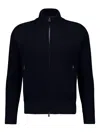 Piacenza Cashmere Knitted Bomber Jacket In Blue