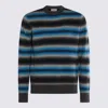Piacenza Cashmere Multicolor Wool Knitwear In Blue