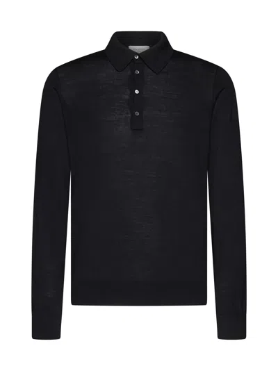 Piacenza Cashmere Polo Shirt In Black