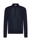 Piacenza Cashmere Polo Shirt In Blue Navy