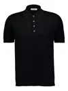 Piacenza Cashmere Ribbed-knit Polo Shirt In Black