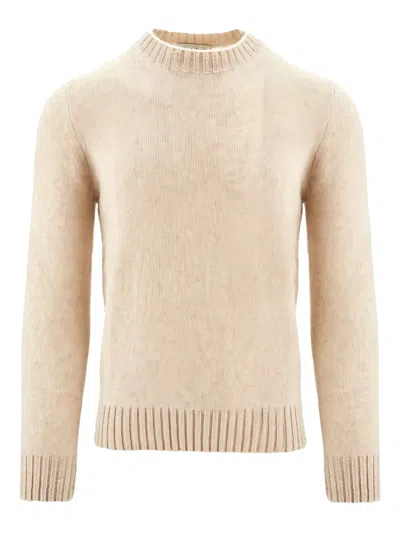 Piacenza Cashmere Ribbed Sweater In Neutral