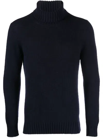 Piacenza Cashmere Roll-neck Cashmere-blend Jumper In Black