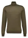 Piacenza Cashmere Shearling Stitch High-neck Sweater In Brown