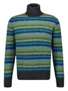 Piacenza Cashmere Striped-pattern Cashmere Sweater In Multi