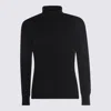 Piacenza Cashmere Turtleneck Cashmere-silk Blend Sweater In Black