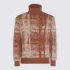 Piacenza Cashmere Roll-neck Patterned Sweater In Multi