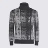 Piacenza Cashmere Roll-neck Abstract-motif Sweater In Gray