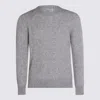Piacenza Cashmere Grey Cashmere And Silk Blend Sweater In Gray