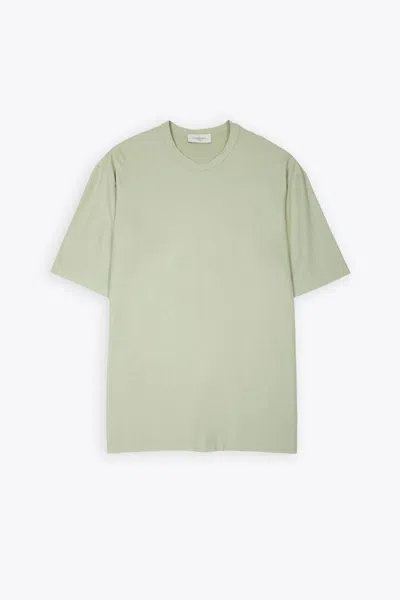 Piacenza Cashmere T-shirt Sage Green Lightweight Cotton T-shirt In Salvia