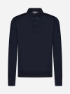 Piacenza Cashmere Polo Shirt In Blu Navy