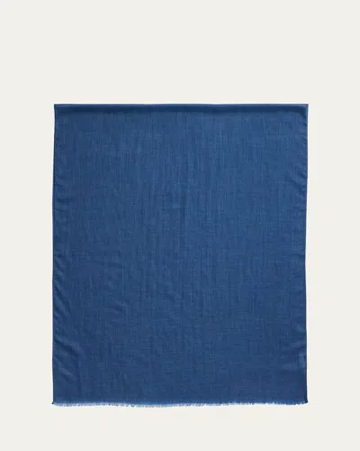 Piacenza Men's Solid Cashmere Scarf In Blue