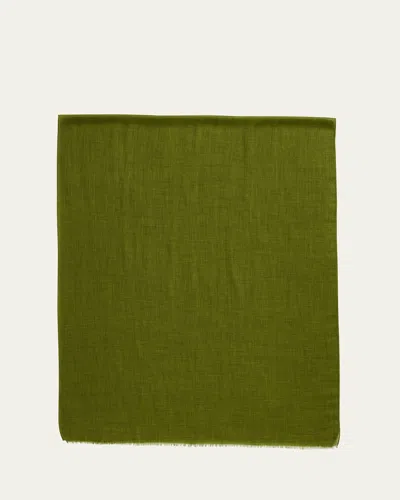 Piacenza Men's Solid Cashmere Scarf In Green