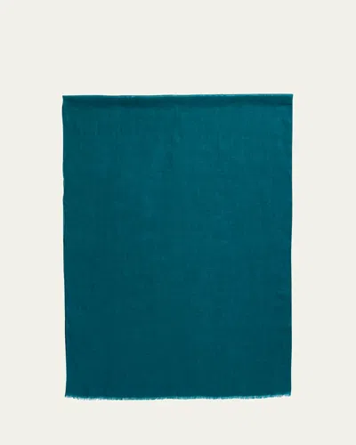 Piacenza Men's Solid Linen Scarf In Blue