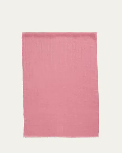 Piacenza Men's Solid Linen Scarf In Pink