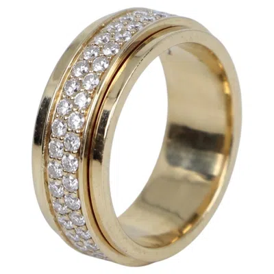 Pre-owned Piaget 1 Carat Diamond Pave Two-row 18k Yellow Gold Wedding Band