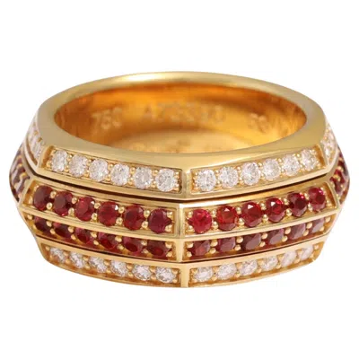Pre-owned Piaget 18 Kt Rotating Possession  Ruby & Diamonds Ring In Multi