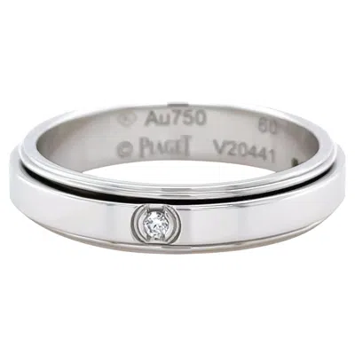 Pre-owned Piaget 18ct White Gold Possession Diamond Spinning Ring 0.02ct 6.31g