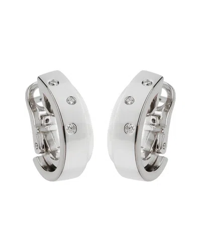 Pre-owned Piaget 18k 0.18 Ct. Tw. Diamond Earrings (authentic Pre-loved) In Gray