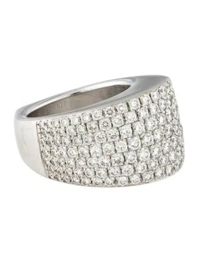 Pre-owned Piaget 18k 2.95ctw Diamond Pave Dome Cocktail Ring In Multi