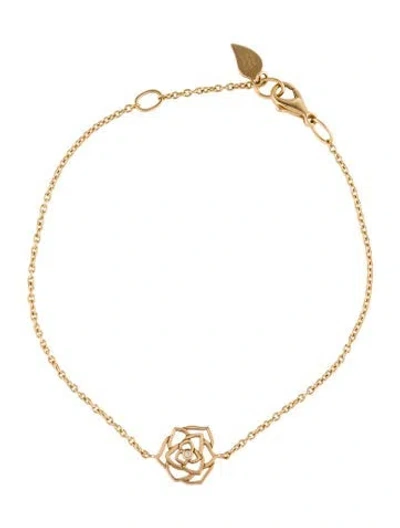 Pre-owned Piaget 18k Diamond Rose Bracelet, 6.25" In Multi