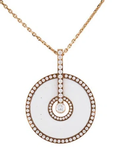 Pre-owned Piaget 18k Jasper & Diamond 'limelight' Pendant Necklace, 17.75" In Multi