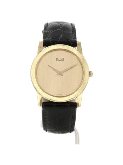 Pre-owned Piaget 1990's Round-case 31mm Watch In Gold