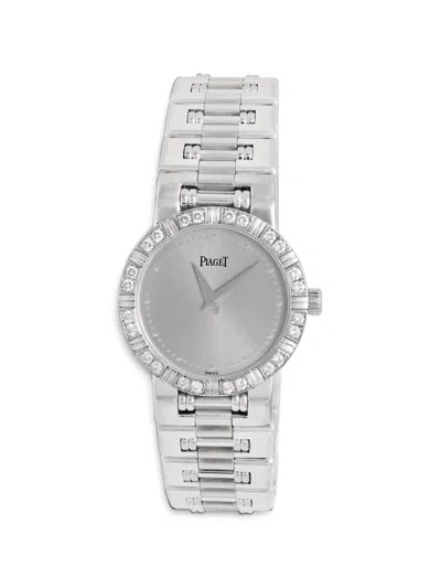 Pre-owned Piaget 2004 Dancer Diamond 23mm Watch In Silver