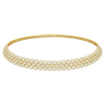 Pre-owned Piaget 22.11 Carat Diamond 18k Yellow Gold Brilliant Necklace