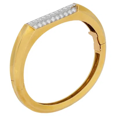 Pre-owned Piaget 2.50 Carat Diamond 18k Two Tone Gold Bangle In Multi