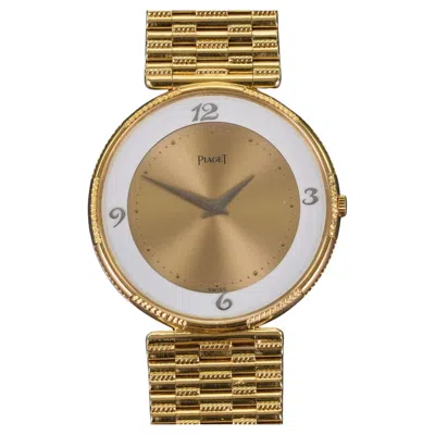 Pre-owned Piaget 2642 18k Gold Ultra-thin Manual 2-tone Dial 31mm Watch In Multi
