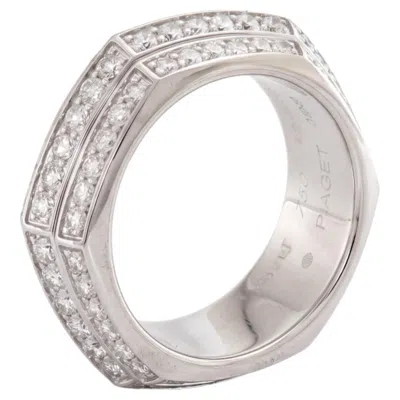 Pre-owned Piaget 3 Carat Diamond 18k White Gold Wide Band Ring