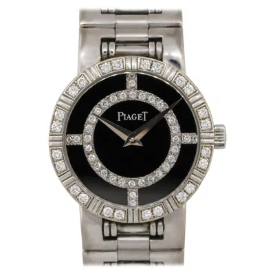 Pre-owned Piaget 90564 Dancer Black Onyx Diamond Watch 18 Karat In Stock
