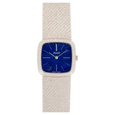 Pre-owned Piaget 9902 B56 Lapis Lazuli Dial 18k Wg 1983 Full Set In Multi