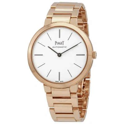 Piaget Altiplano Automatic White Dial 18kt Rose Gold Ladies Watch G0a40105 In Black / Gold / Rose / Rose Gold / White