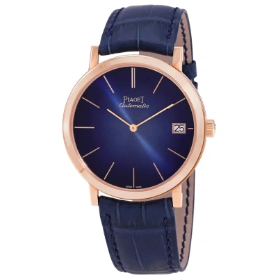 Piaget Altiplano Blue Dial "60th Anniversary Limited Edition" Automatic Men's 18k Rose Gold Watch G0
