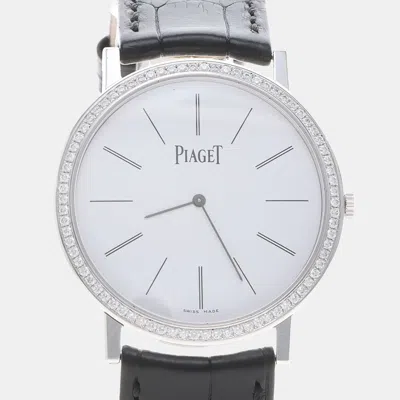 Pre-owned Piaget Altiplano G0a29165 Manual Winding White Diamonds 18k White Gold Men's Wristwatch 38mm