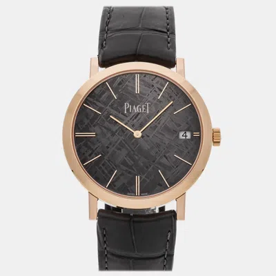 Pre-owned Piaget Altiplano G0a44051 Black Rose Gold Automatic Men's Watches 40mm