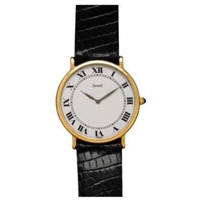 Pre-owned Piaget Altiplano Mens Midsize Watch With Award Winning 9p2 Movement - 18k Gold In Multiple