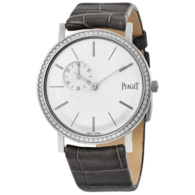 Piaget Altiplano Silver Dial Grey Alligator Leather Ladies Watch Goa39106 In Gold / Grey / Silver / White