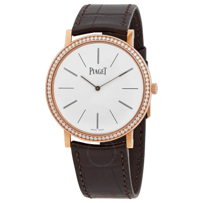 Piaget Altiplano White Dial Brown Alligator Leather Automatic Men's Watch Goa36125