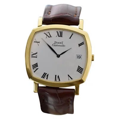 Pre-owned Piaget Cushion Ref 13406, 18k Gold, Ultra-thin Calibre 12p, Circa 1978 In Multi