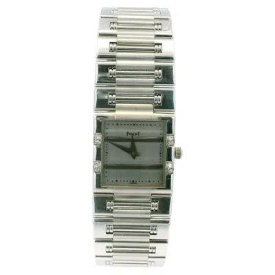Pre-owned Piaget Dancer 80317k81 18k White Gold & Diamond Quartz Watch