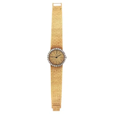 Pre-owned Piaget Diamond Bezel 18 Karat Yellow Gold Ladies 25mm Dress Watch