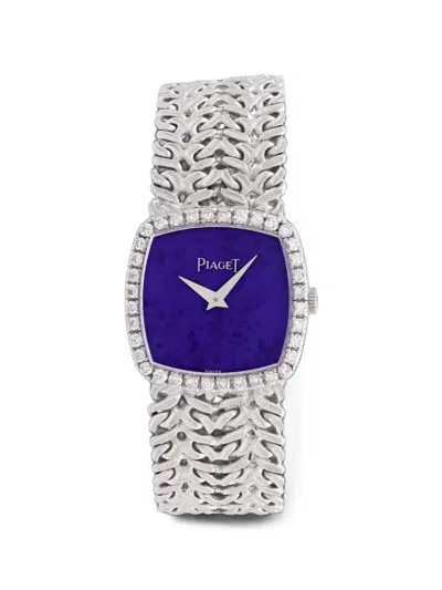 Pre-owned Piaget Diamond Bezel 23mm Watch In Blue